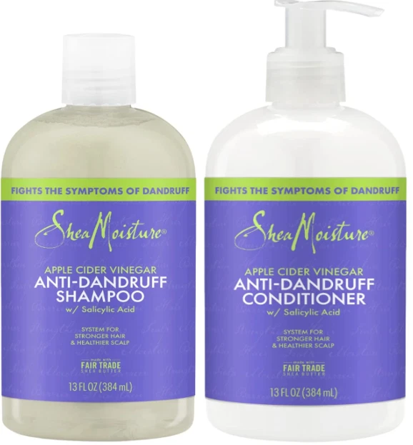 Shea Moisture Anti Dandruff Shampoo & Conditioner Set w/Apple Cider Vinegar 13oz - Image 2 of 2