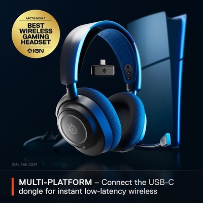 SteelSeries Arctis Nova 7P Multi-Platform Premium Wireless Gaming Headset Black