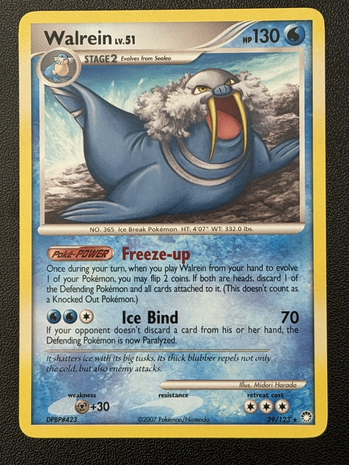 Walrein 15/106 Great Encounters Pokemon Card