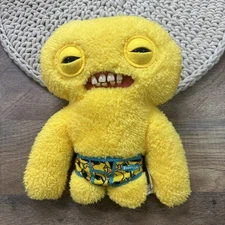 Fuggler Budgie Edition Yellow Squidge Funny Ugly Monster Plush in Underwear 8”