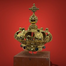 Imperial Krone Messing Madonna Rosenkranz Maria Statue 5,2 Cm Für Heilige Statue