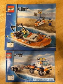 *RARE* 2008 LEGO City: Coast Guard Truck With Speed Boat (7726) 100% Complete 