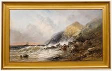 William James Durant Ready (1823-1873) - Framed Oil, A Stranded Sailor