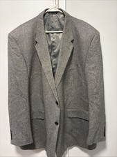 Grey Vintage, 100% Silk, Calvin America Suit Jacket, great cond. 50R, 2XL