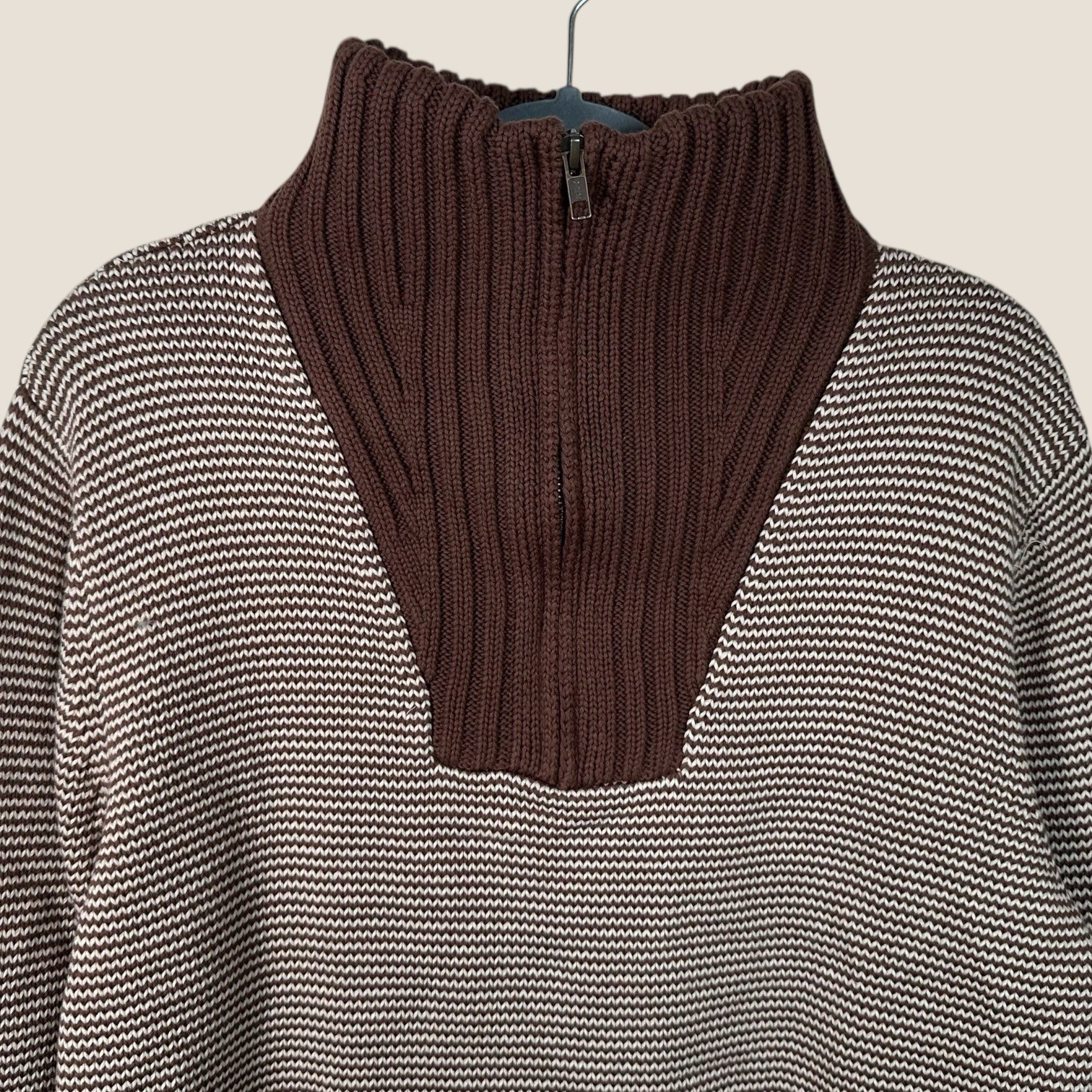 Percival x Ilaria Jumper Mens Small Fisherman Quarter Zip Pullover BNWT RRP £159 image 4