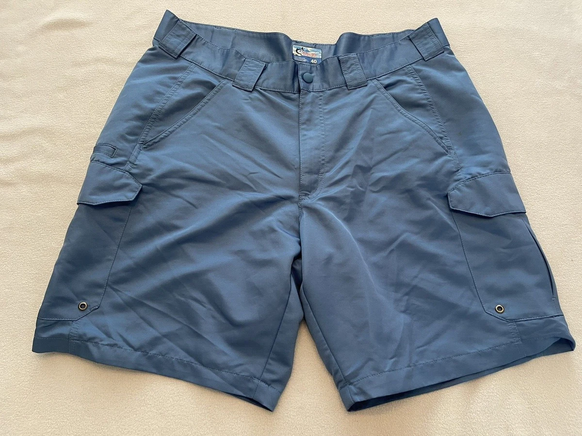 New World Wide Sportsman Mens Blue Cargo Fishing Shorts Size 40