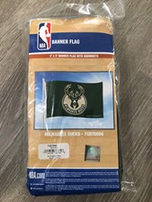 NEW Milwaukee Bucks 3x5 Green Banner Flag; NBA Basketball Giannis Antetokounmpo