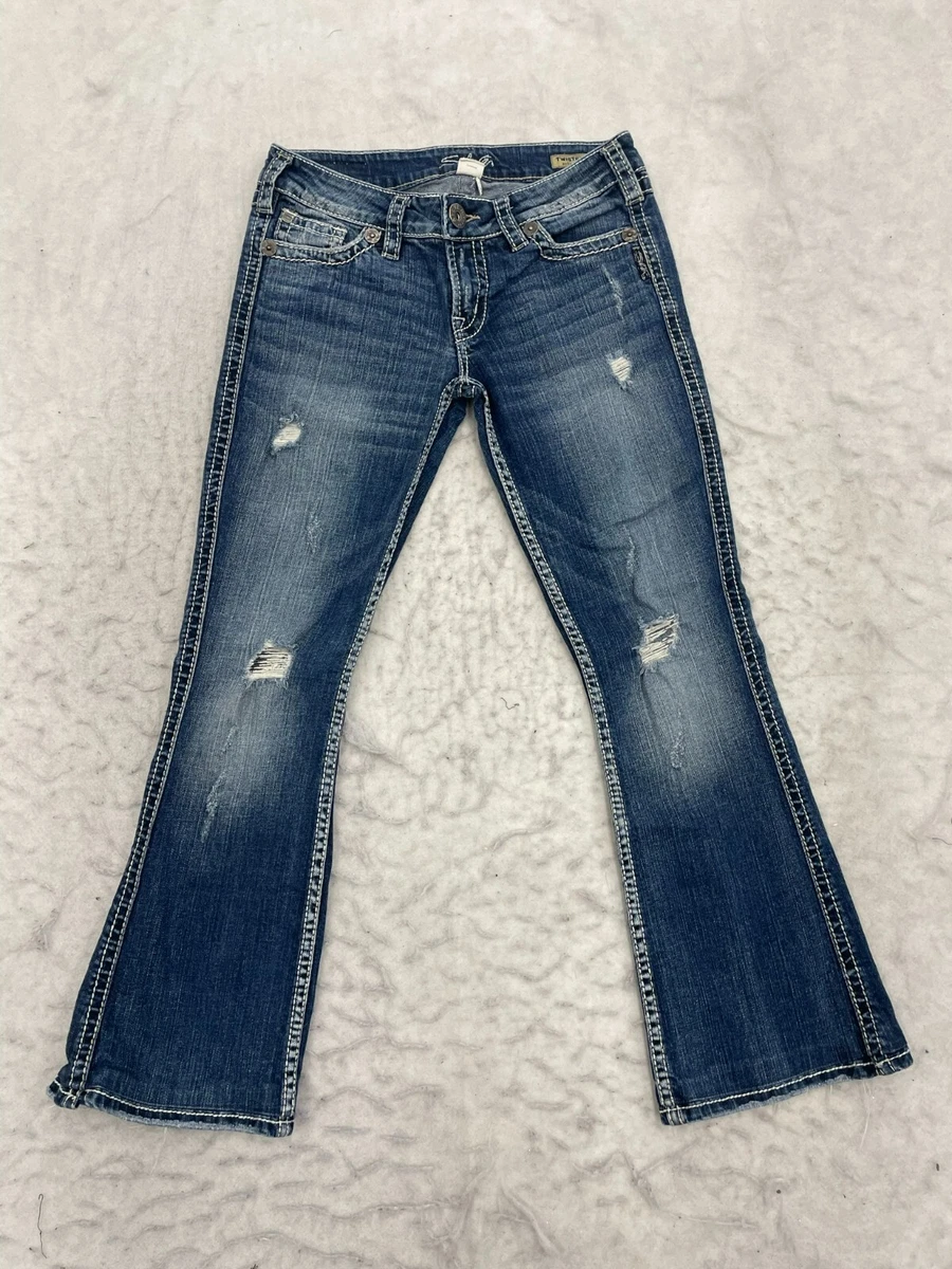 Silver jeans store twisted