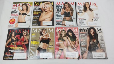 Maxim Magazine 2009 Partial Year Lot of 8 Magazines Milla Jovovich Olivia Wilde