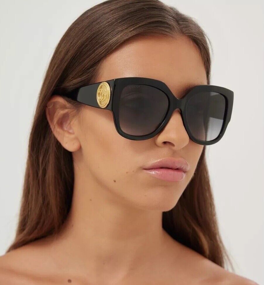 NEW GG1407S 001 GUCCI OVERSIZED BLACK GREY WOMEN SUNGLASSES NEW GG1407S 001 GUCCI OVERSIZED BLACK GREY WOMEN SUNGLASSES