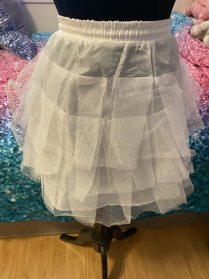 CanCan Tutu Maid Cat Witch Ballerina Tulle Skirt Halloween Costume Cosplay - Image 4 of 4
