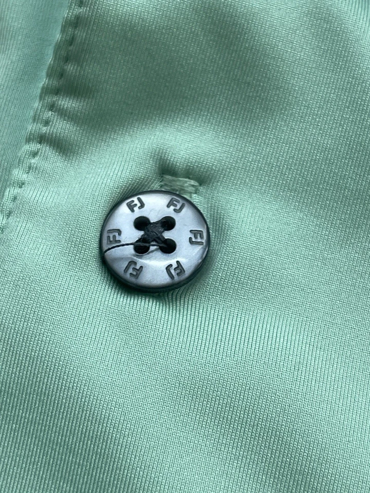 Camiseta polo de golf Footjoy FJ manga corta para hombre verde grande rendimiento entrenamiento Foto 4 de 4