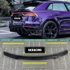 Real Carbon Fiber Rear Trunk Lid Spoiler Wing Body Kits Fits Audi RSQ8 2020-2024