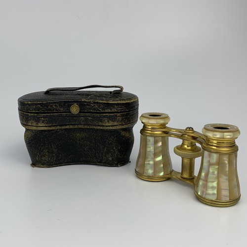 Antique Lamaire Paris Mother Of Pearl & Brass Opera Glasses - Picture 7 of 12
