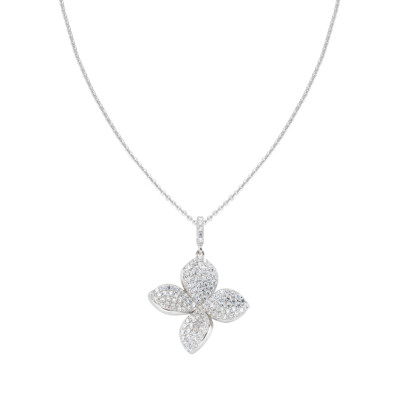 Women's Necklace AMEN CLFIBBZ 925% Silver Flower