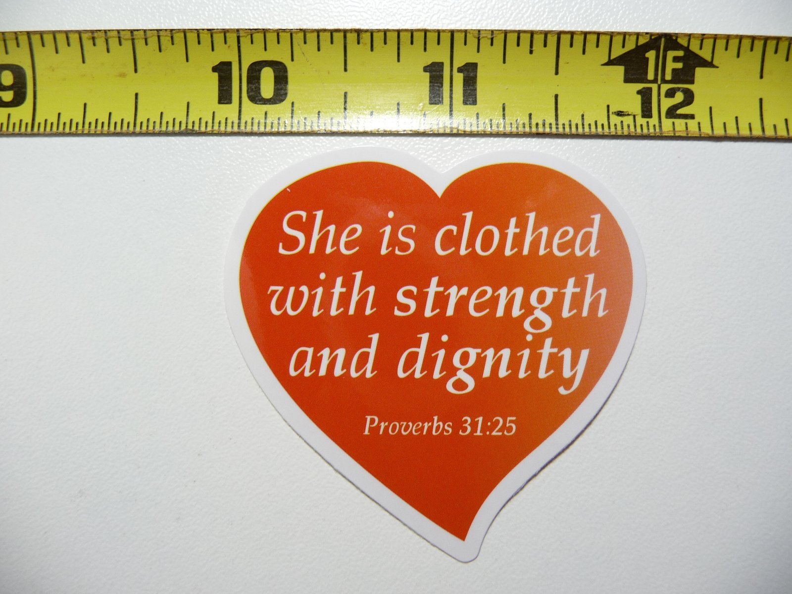 HEART CLOTHED STRENGTH DIGNITY DECAL STICKER CHURCH CHRISTIAN FAITH BELIEF