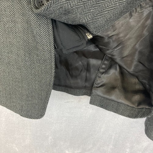 English Laundry Zip Up Blazer Jacket XL Black Gray Formal Preppy Modern Lined - Picture 11 of 19