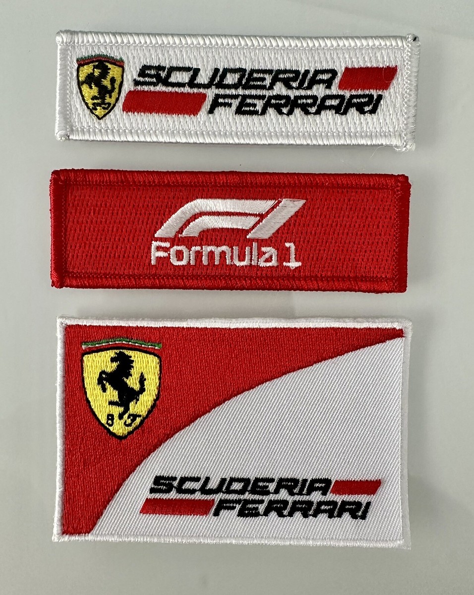 SCUDERIA FERRARI Pack F1 RACING Ferrari Red Iron-on PATCH 3” H X 3” L