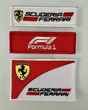 SCUDERIA FERRARI 3 Pack F1 RACING Ferrari Red Iron-on PATCH 3  H X 3  L