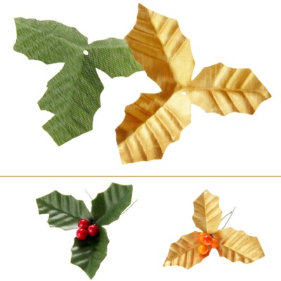 Festive Joyful Artificial Holly Red Berry Stems For The Holidays: Set Of 10 For Stunning Décor