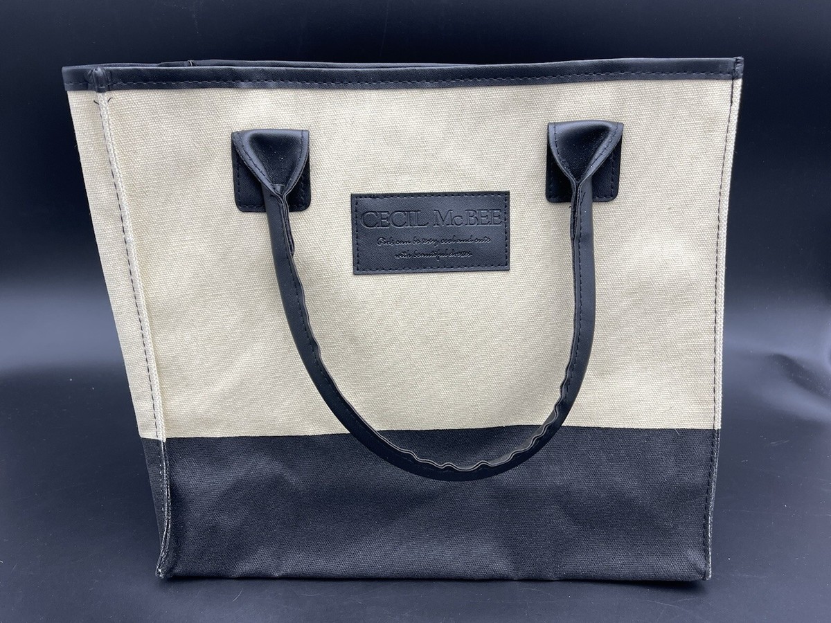 Cecil McBee Bag Small Tan/Black Tote Bag Girls 11-1/4