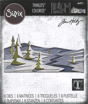 Sizzix Thinlits Stanze Set 6PK - 664971 Snowscape, Colorize by Tim Holtz