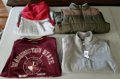 Assorted Boys Clothing - Sweatshirts, T-shirt, Vest  2 are Small (5-6) 2 are Med