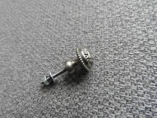 ANCIEN BOUTON POIGNEE EN BRONZE ARGENTE POUR TIROIR MEUBLE COMMODE BOITE PORTE