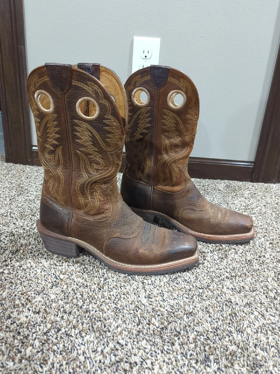 Ariat Heritage Roughstock Western Boot Brown Mens Size 9EE Extra Wide 10002227