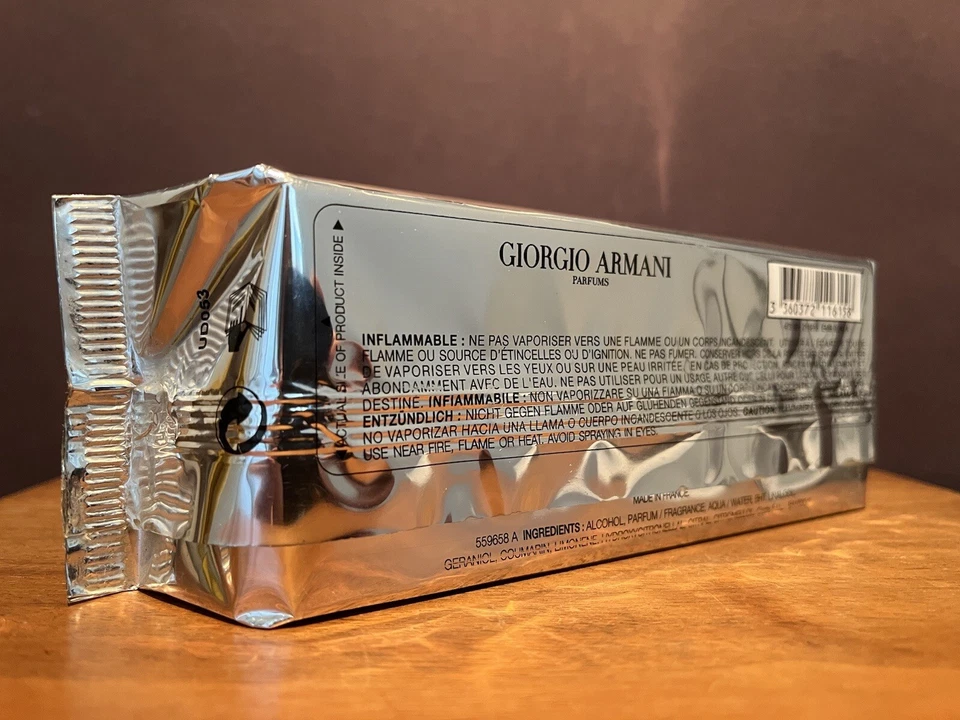 EMPORIO ARMANI CITY GLAM FOR HIM 3.4 FL. OZ. / 100 ml EDT Spray Caja SELLADA RARO Foto 3 de 4