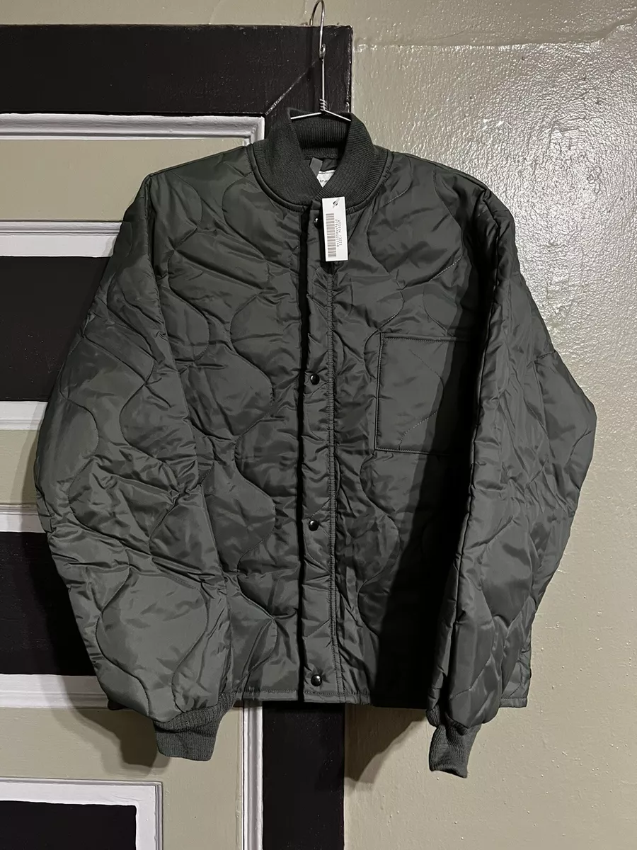 NWT US MILITARY USAF QUILTED LINER FLYERS JACKET CWU-9/P ZIP SNAP MEDIUM