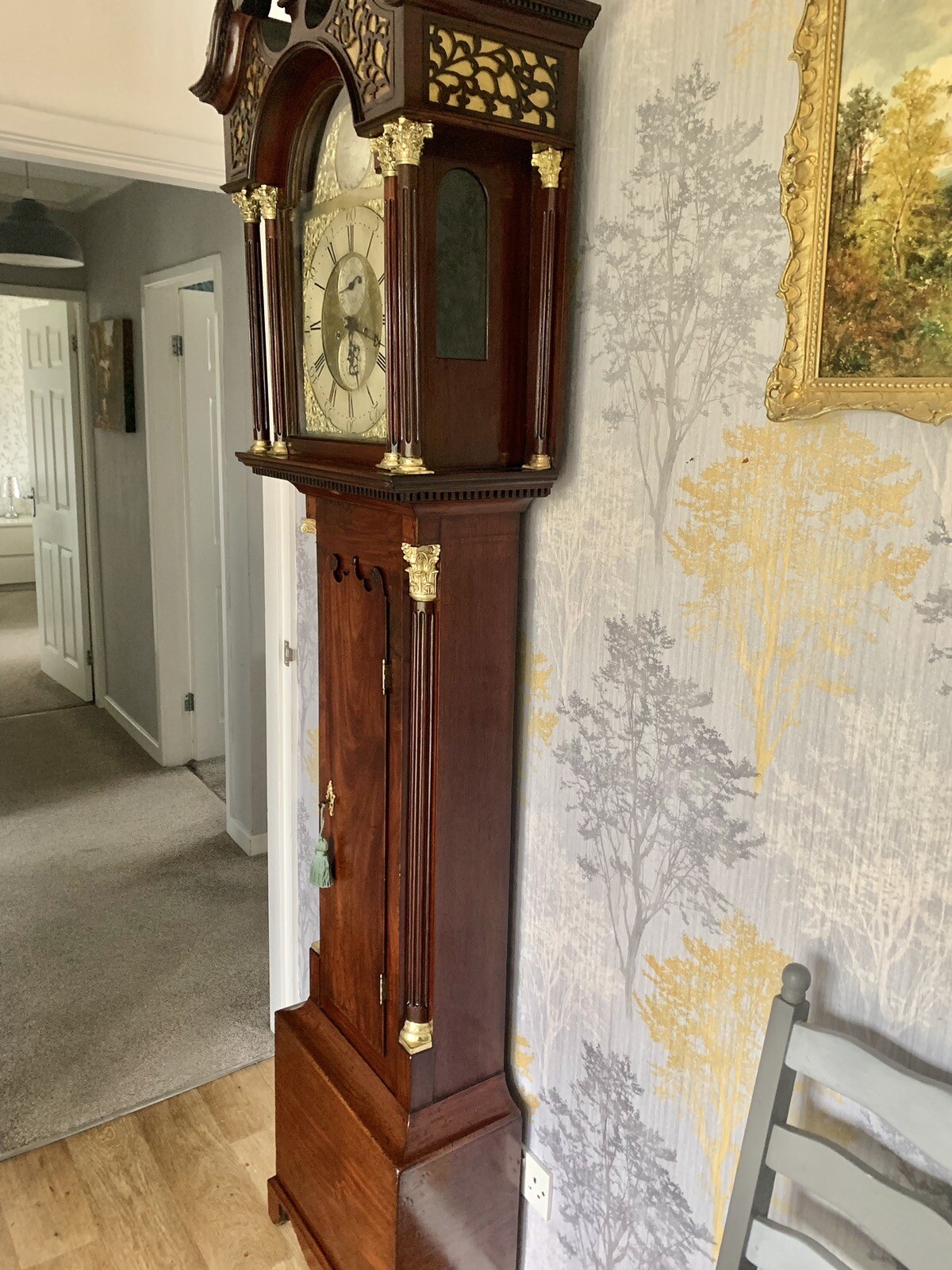 antique longcase grandfather clock Refurbished eBay