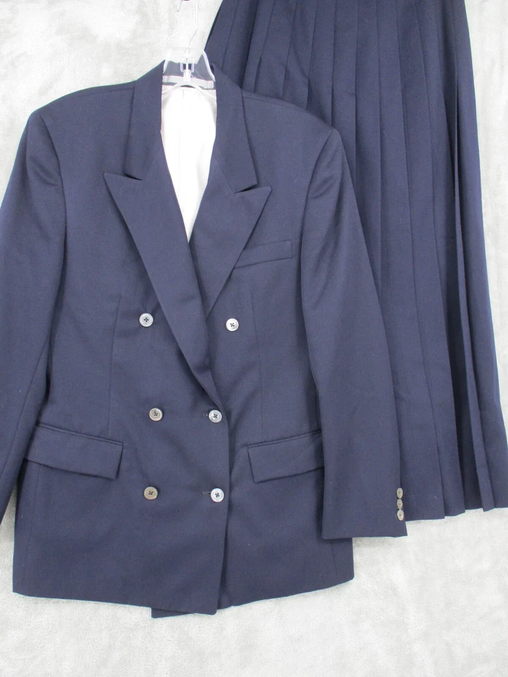 Maxi Blazer Modesto Vintage Hertling Para Nordstrom Falda Traje Para Mujer 8 Plisado Foto 3 de 4