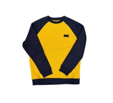 Brand New Vans Kids Core Basic Raglan Crew Sweater Dark Blue/Gold M 10-12