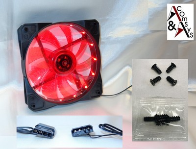 PC Gehäuse Lüfter 12cm 120mm 120x120x25mm DC 12V Leiser Kühler 15 LED