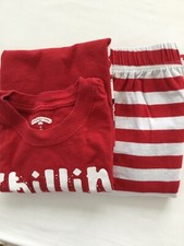 Boy  s Place - Chillin Pajamas Red Christmas Winter Pjs Set Size M 8 VGC