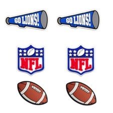 NFL Detroit Lions Football Team For Crocs Shoe Charms Jibbitz - 6 pieces