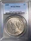 1925 Peace Silver Dollar PCGS MS66