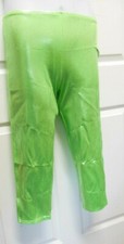 Foil Capri Pants Girls/Ladies sizes Lime Green Dance Costume item elastic wst