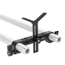 CAMVATE Lens Support Bracket Y-Shaped with 19mm Rod Clamp 3/8" 1/4" Acc Threads