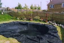 4.8 Mil Thickness Black Durable Flexible Pond Liner Rubber PVC Pool Landscaping
