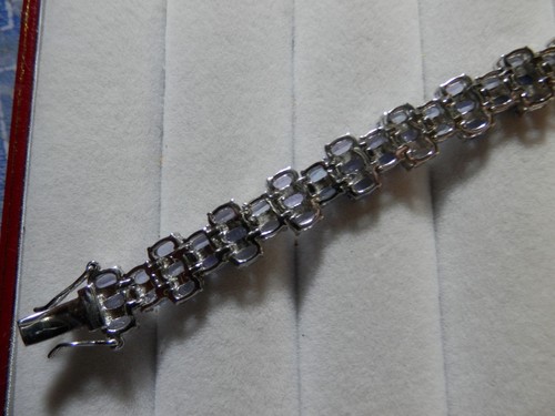 Tanzanite Sterling Silver Braclet - Picture 8 of 9