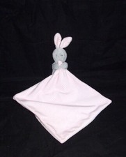 No Tag Pink White Gray Chevron Plush Bunny Baby Blanket Zigzag Security Lovey
