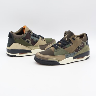 DO1830-200 Nike Air Jordan 3 Retro Patchwork Dark Hazel Camo Khaki
