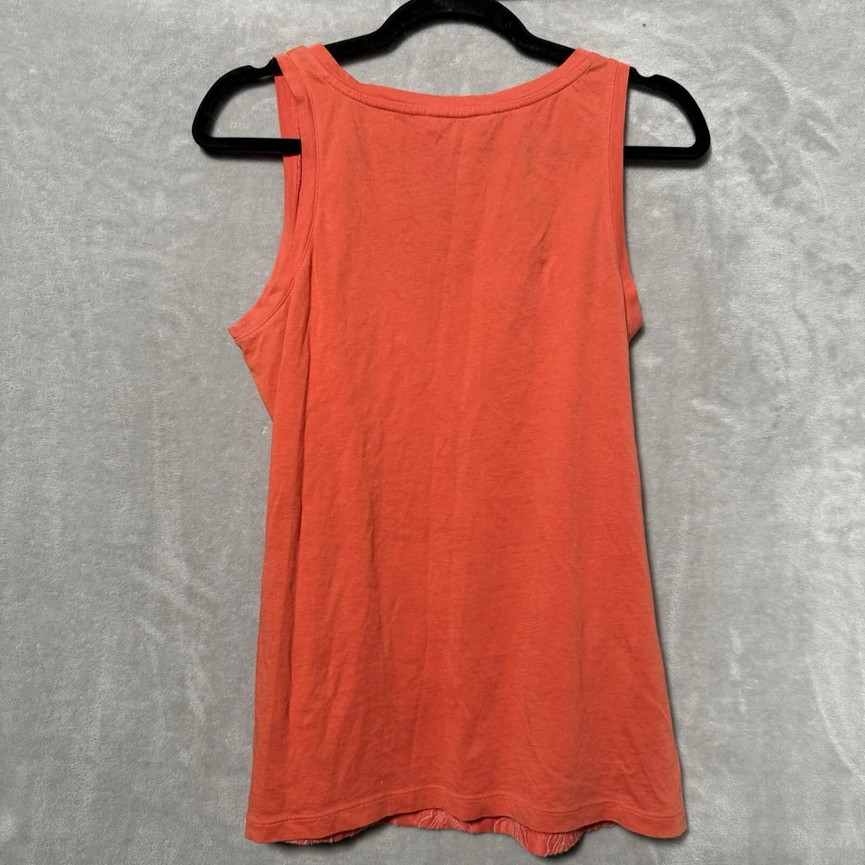 Camiseta sin mangas Banana Republic para mujer talla S salmón sin mangas cuello redondo Foto 4 de 4