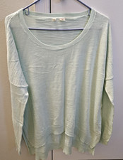 Anthropologie Moth Lightweight Knit Sweater Mint Green Large L Slouchy NeverWorn