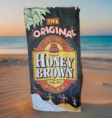 Rare Vtg JW Dundee's Honey Brown Beer Promo Beach Towel