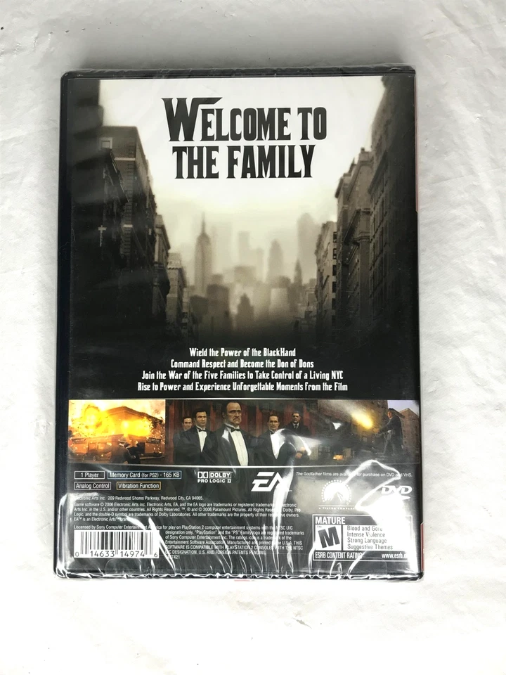 Godfather: The Game (Sony PlayStation 2, 2006 PS2) Factory Sealed small tear - Image 2 of 4