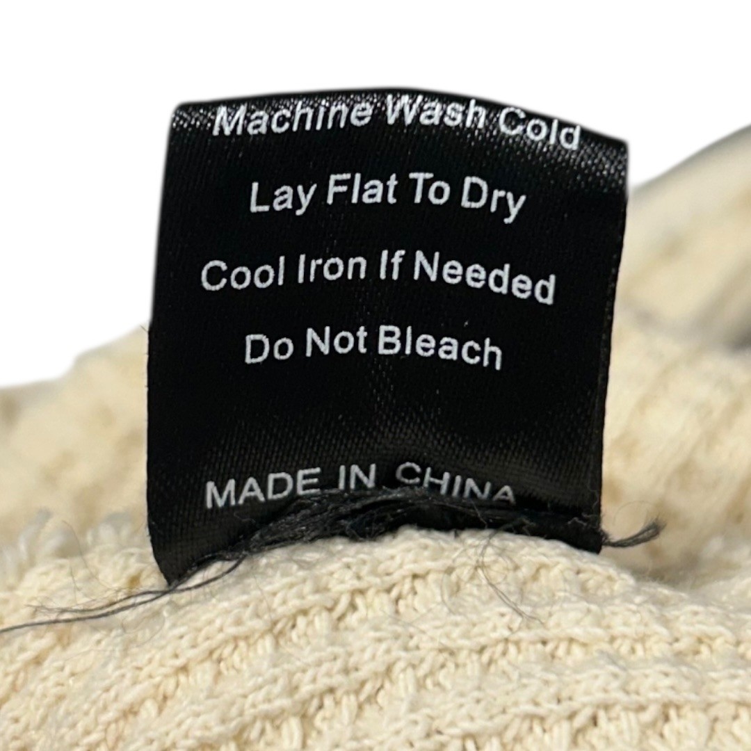 POL Patchwork Thermal Knit V Neck Pullover Top Wo… - image 5