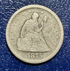 Rare Beautiful 1875 S U.S Seated Liberty 20 Cent (SILVER) KM 109